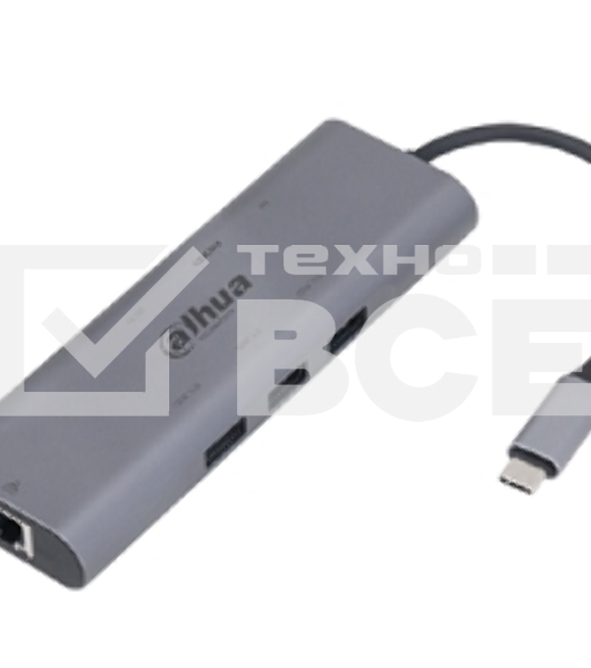 Док станция DAHUA 8 in 1 USB 3.1 Type-C to USB 3.0 + HDMI + RJ45 + SD/TF + PD Docking Station