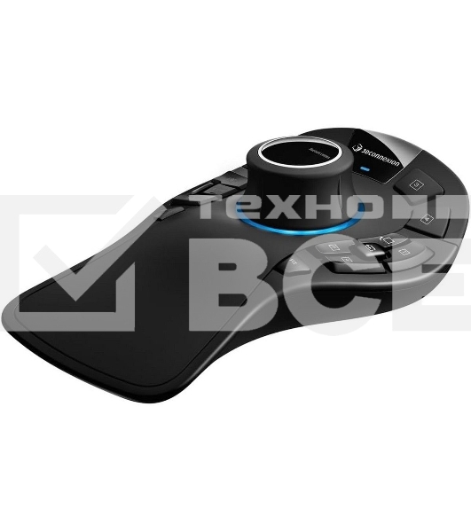 Мышь беспроводная/проводная 3DConnexion SpaceMouse Pro Wireless (3DX-700119) черный, радиоканал, Bluetooth, USB, кнопки - 15