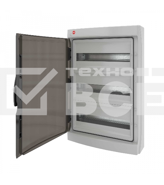 Щиток настенный с дверцей 54 мод.,IP65, серый, с клеммным блоком 63А