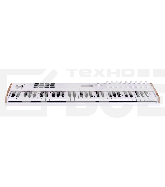 Клавиатура MIDI [231631] Arturia [KeyLAB 61 MK3 White] 61 клавиша, полувзвешенная механика, дисплей, 12 пэдов, 9 фейдеров, 9 поворотных регуляторов, 3 входа для подключения педалей, MIDI in/out, USB-C
