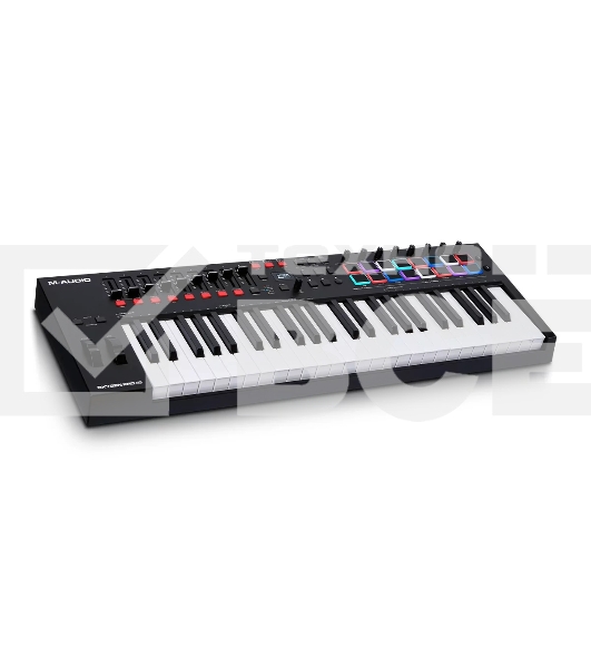 Клавиатура MIDI [OXYGENPRO49] M-audio [Oxygen Pro 49] 49 клавиш, 8 энкодеров, 9 фейдеров, 16 пэдов, 12 кнопок управления, колеса высоты тона и модуляции, smart control, auto-mapping, встроенный арпеджиатор, 1/4