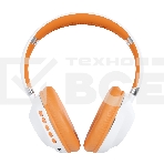Наушники беспроводные накладные MORE CHOICE (4610196406225) HW34S белый/оранжевый, фото2