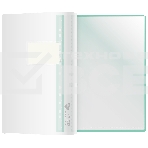 Папка-скоросшиватель Silwerhof 255123-04 A4, прозрачный верхний лист, 30 вкладышей, боковая перфорация, полипропилен зеленый, фото3