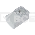 Блок открытого монтажа AtlasDesign PROFI IP54: розетка с заземлением со шторками 16А, выключатель 2-клав.10А, серый, фото2