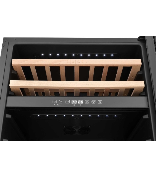Винный шкаф встраиваемый ZÜGEL ZCWI460DB, черный