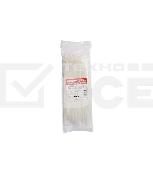Стяжкa нейлоновая Rexant (07-0250-5) 5.0 х 250 мм 100 шт белый