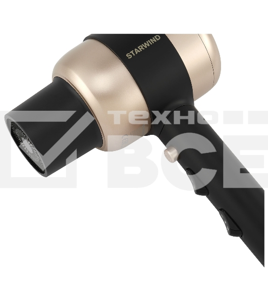 Фен Starwind SHD 7072 1800Вт черный/золотистый