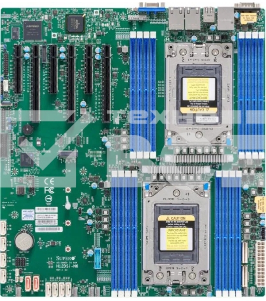 Серверная материнская плата SuperMicro H12DSI-N6-B, сокет SP3, 16xDDR4, 6xPCIe 4.0 x16, 10xSATA, M.2, 2xGigabit Ethernet, 2xUSB 2.0, 2xUSB 3.0, VGA, 24-pin, eATX