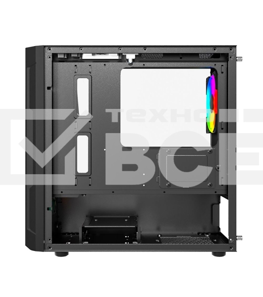 Корпус Powercase Mistral Micro D3B ARGB, Tempered Glass, 2x 140mm ARGB PWM+1x 120mm ARGB PWM, чёрный, mATX  (CMMDB-A3)
