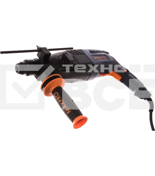 Перфоратор монтажный MAX-PRO MPRH620/24V 620 Вт, 0-1000 об/мин, 2,5 Дж, 3 режима, Д/Б/М-30/24/13, 2,8 кг, SDS-PLUS, антивибрационная ручка, резиновые вставки, рез