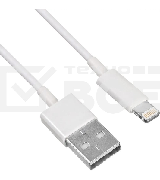 Кабель KingPrice KP-USBAL-1m USB (m)-Lightning (m) 1м белый