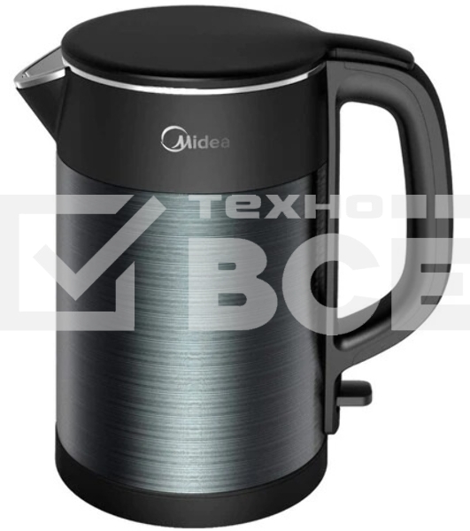 Чайник электрический Midea 1.5л, 2200 Вт, черный