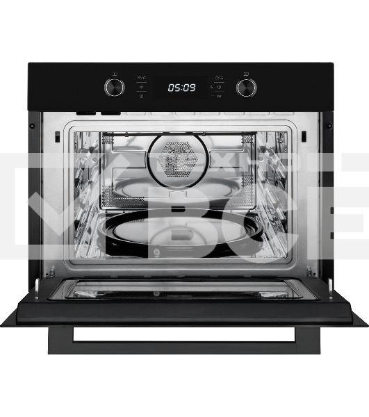 Духовой шкаф компактный с СВЧ встраиваемый Weissgauff OE 449 PDB Black Edition чёрный