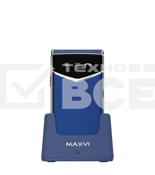 Мобильный телефон Maxvi E11ds синий/серебристый