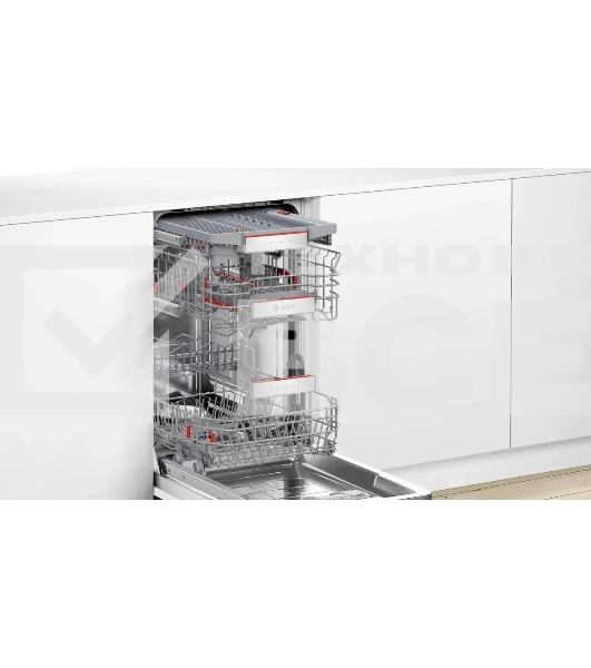 Встраиваемая посудомоечная машина Bosch SPV6ZMX17E узкая, полновстраиваемая, загрузка 10 комплектов