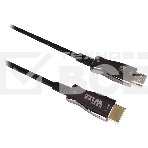 Кабель HDMI Wize AOC-8K-HM-HM-15M оптический, 15 м, 8K/60HZ 4:4:4, v.2.1, ARC, 19M/19M, HDCP 2.2, Ethernet, черный, коробка, фото 1