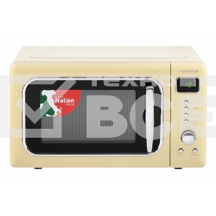 Микроволновая печь HARPER HMW-20ST04 CREAMY бежевый, 20 л, 700 Вт, переключатели - кнопки/поворотный механизм