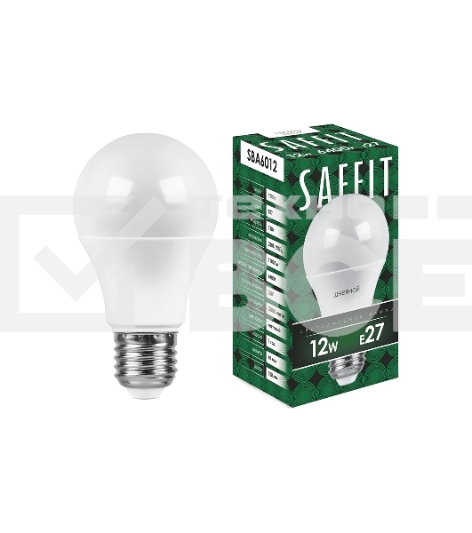 Лампа светодиодная SAFFIT SBA6012 (55009) 12 вт Е27 дневной