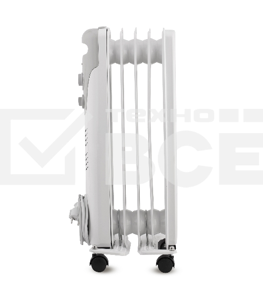 Масляный обогреватель Vitek VT-1707 W (5 секций) белый, 1000 Вт, 10 м2, термостат