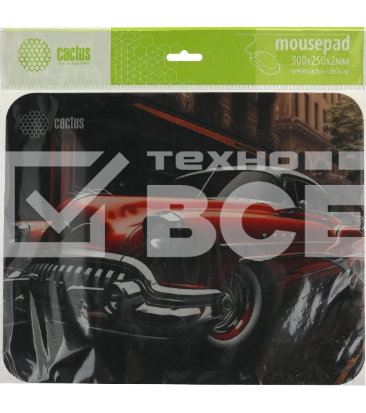 Коврик для мыши Cactus Red Car 300x250x2мм (CS-MP-P07M)