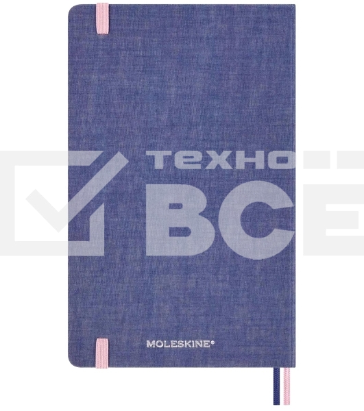 Блокнот Moleskine LIMITED EDITION SAKURA LESU08QP062 Large 130х210мм, обложка текстиль, 176 страниц, нелинованный, синий, 2025