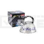 Чайник для плиты из нерж. стали MALLONY MAL-0417B с рисунком, меняющим (3,0 литра, со свистком, капсульное дно) (002103), фото2