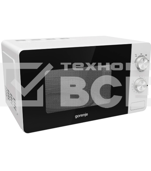 Микроволновая печь Gorenje MO20E2W белый, 20 л, 800 Вт, переключатели - поворотный механизм