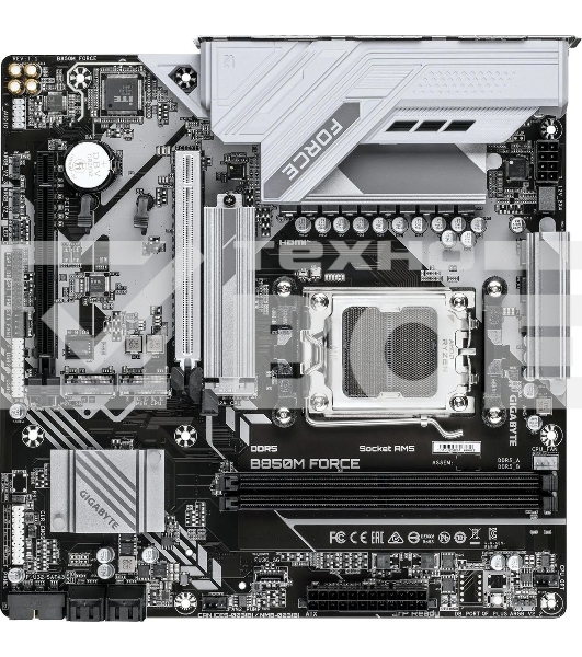 Материнская плата Gigabyte B850M FORCE, AM5, AMD B850, 2xDDR5, 4xSATA, 3xM.2, 1xPCIe 5.0 x16, 1xPCIe 4.0 x4, 1xHDMI, 1xDP, 1x2.5Gb LAN, 1xUSB-C 5Gbps, 1xUSB-A 10Gbps, 2xUSB-A 5Gbps, 2xUSB-A 2.0, 3x3.5 мм, 7.1, mATX