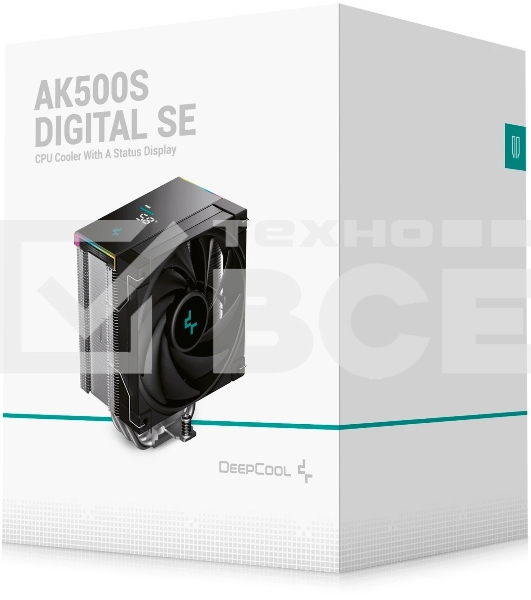 Кулер для процессора DEEPCOOL AK500S DIGITAL SE LGA20XX/1700/1200/115X/AM5/AM4 (12шт/кор, TDP 240W, PWM, Fan 120мм, 5 тепл. трубок, Copper Base, черный) RET (R-AK500S-BKADMN-GJD)