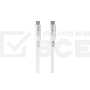 Кабель OLMIO SHIELD, Type-C - Type-C, 60W 3A, 1.2м, белый