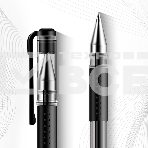 Набор ручек гелевых Deli 6619-BK прозрачный/черный, черные чернила, блистер (3шт), линия 0.5мм, резиновая манжета, фото2