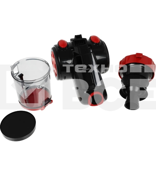 Пылесос Centek CT-2528 Red красный/черный, 350/2000 Вт, уборка сухая, пылесборник циклонный фильтр 1.5 л