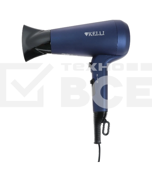 Фен Kelli KL-1127 синий/черный, 2400 Вт