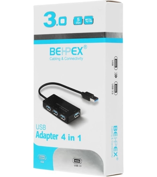 USB-концентратор Behpex BPH-3013, USB 3.0, USB 4 порта, USB