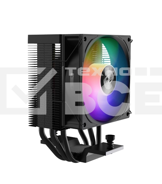 Кулер для процессора PCCooler R300 ARGB BK черный 92мм алюминий+медь 2200rpm 30db 4-pin 150W 133мм