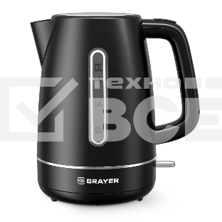 Чайник BRAYER BR6103BK 2200Вт, 1.7л, черный