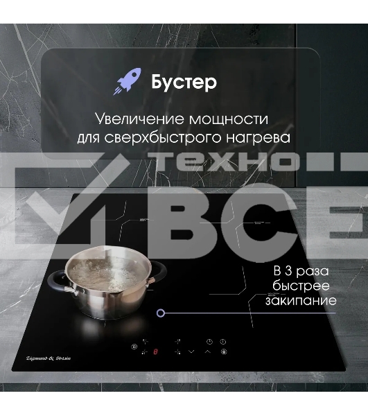 Индукционная варочная панель Zigmund & Shtain CI 33.6 B независимая, черный