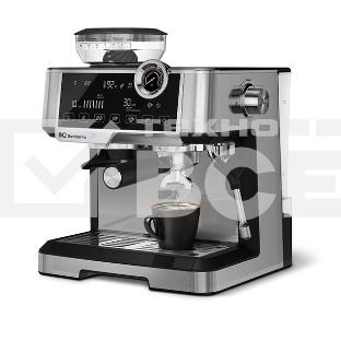 Кофеварка рожковая BQ CM5002 серебристый/чёрный, исп. кофе - зерновой/молотый, 2,8 л, 2400 Вт, 19 бар
