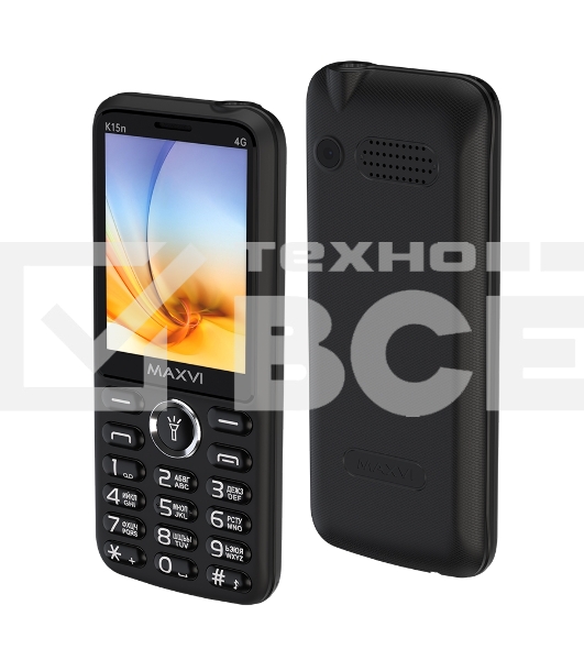 Мобильный телефон Maxvi K15n 4G черный