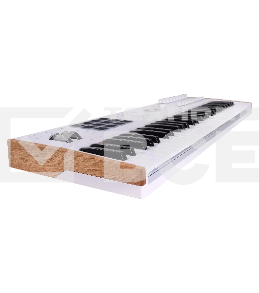 Клавиатура MIDI [231631] Arturia [KeyLAB 61 MK3 White] 61 клавиша, полувзвешенная механика, дисплей, 12 пэдов, 9 фейдеров, 9 поворотных регуляторов, 3 входа для подключения педалей, MIDI in/out, USB-C