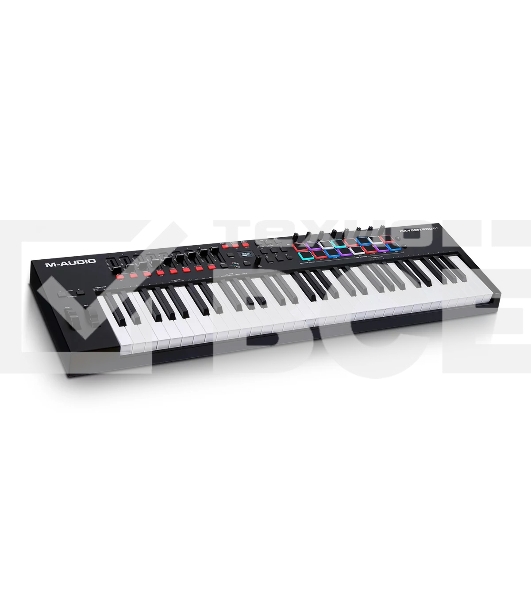 Клавиатура MIDI [OXYGENPRO61] M-audio [Oxygen Pro 61] 61 клавиша, 8 энкодеров, 9 фейдеров, 16 пэдов, 12 кнопок управления, колеса высоты тона и модуляции, smart control, auto-mapping, встроенный арпеджиатор, 1/4