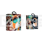 Наушники беспроводные накладные MORE CHOICE (4610196406225) HW34S белый/оранжевый, фото3