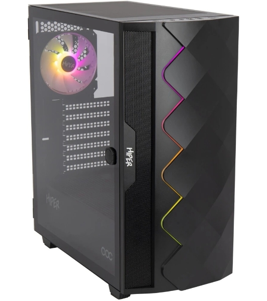 Компьютерный корпус Hiper DCB черный без БП ATX 1x120mm 1x140mm 1xUSB2.0 1xUSB3.0 audio bott PSU