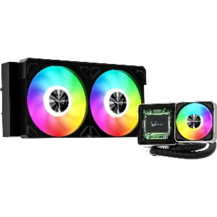 Система жидкостного охлаждения Formula V Line Cryo Wing Digi 240 BK, 240мм, LCD 2.73', 2x120мм, ARGB fans, LGA115X/1200/1700/1851/1366/2011/2066, AM3/AM4/AM5/Ryzen3/Ryzen5/Ryzen7/Threadripper/RT4