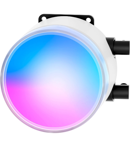 Система охлаждения Ocypus Sigma L24 WH ARGB, 240мм, LCD Pump 2.4', 2x120мм ARGB fans, LGA115X/1200/1700/18XX, AM4/AM5