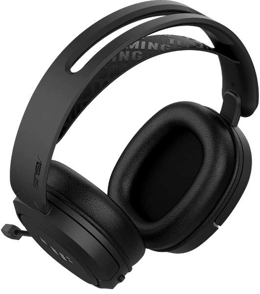 Гарнитура ASUS TUF Gaming H1 Wireless чёрный, беспроводная + проводная, USB/USB-C, до 15 ч, виртуальный 7.1, шумоподавление микрофона