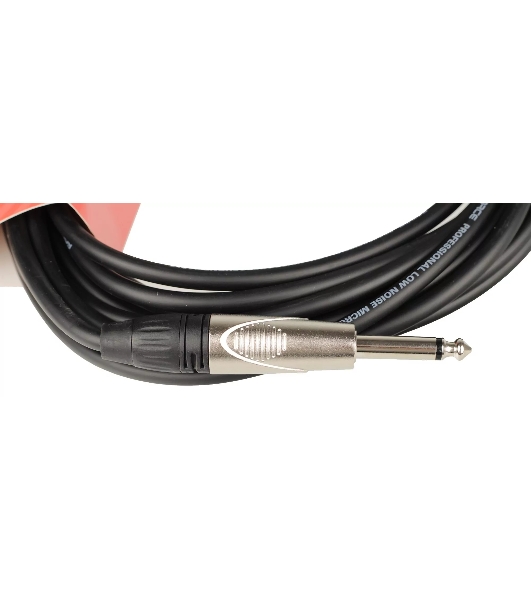 Кабель гитарный FORCE FGC-09/61/4' TS Jack - 1/4' TS Jack, высококачественный, малошумящий с проводниками из безкислородной меди OFC, диаметр 6 мм, профессиональные металлические разъемы, длина 6 м
