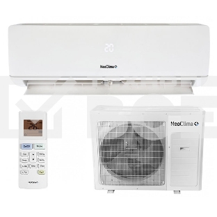 Кондиционер сплит-система Neoclima NS/NU-HAX07R 7000 BTU, 22 м², 26/40 дБ, охлаждение, обогрев, осушение, белый