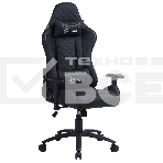 Кресло игровое Cactus CS-CHR-030BL черный, сиденье черный, эко.кожа, с подголов. крестовина металл, пластик черный, фото 1