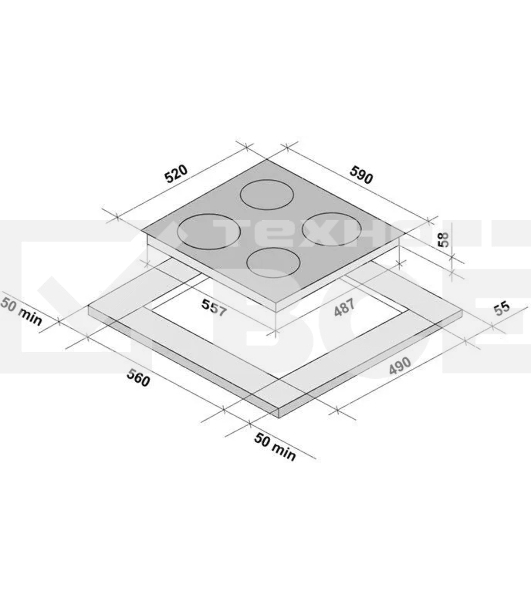 Индукционная варочная панель Krona REMO 60 BL